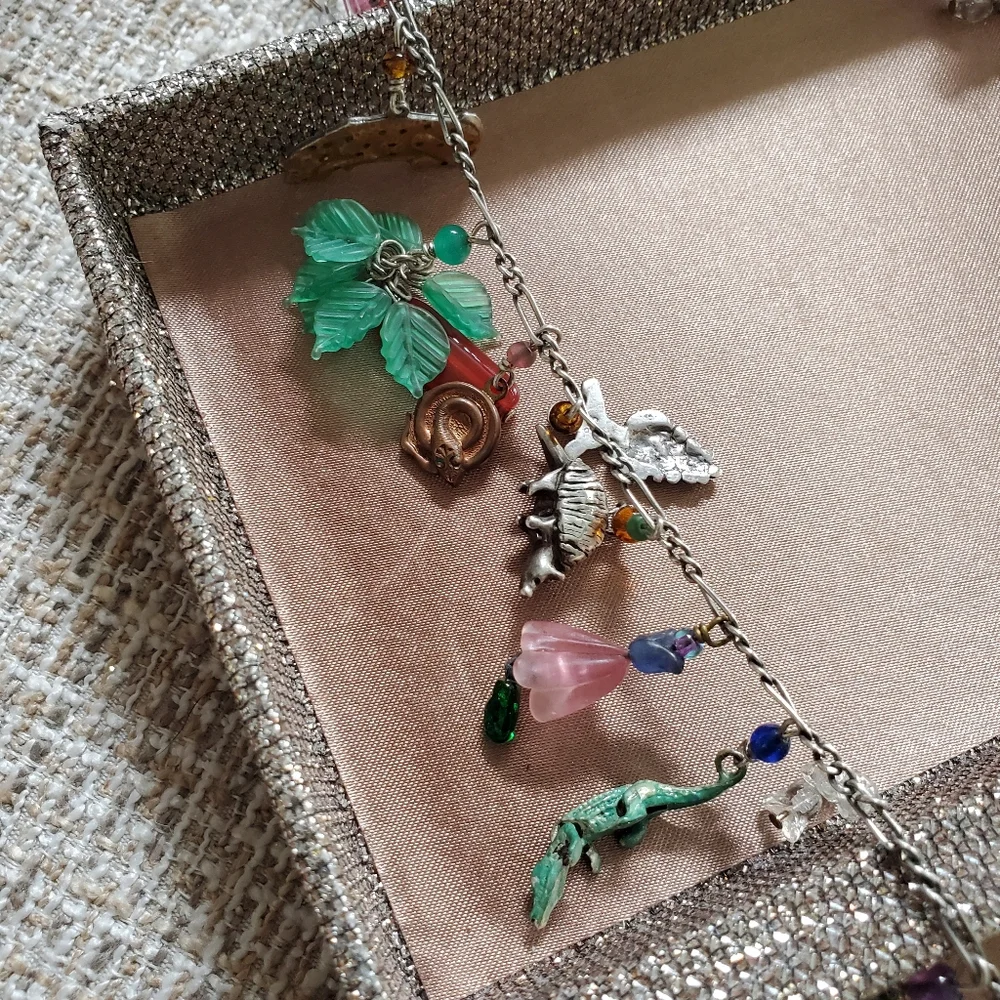 Vintage Lucy Issacs Sterling Rainforest Necklace - Picture 11 of 16